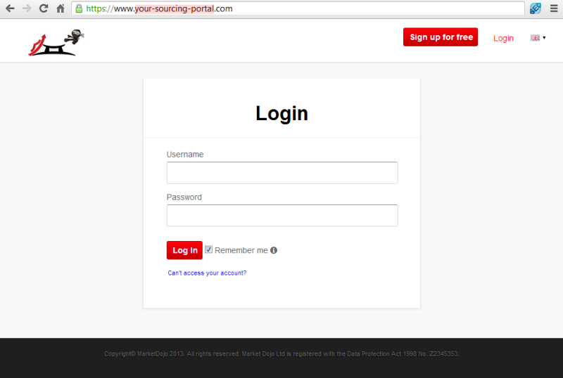 Want your own eSourcing portal? 2 custom domain